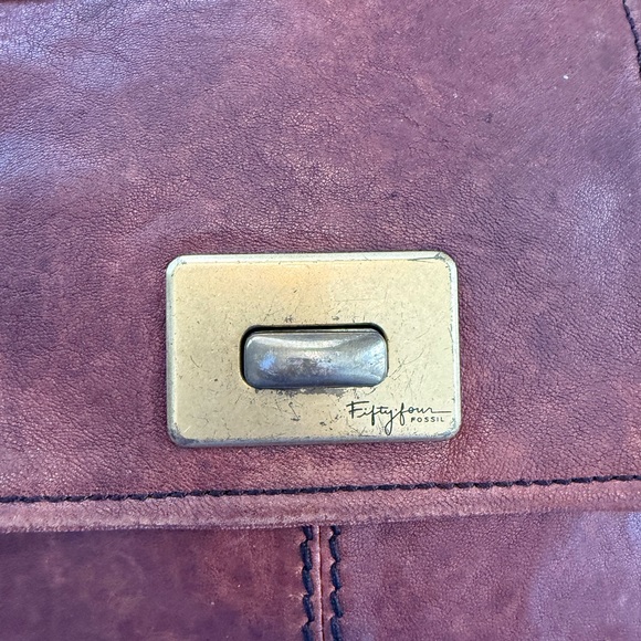 Fossil Two-Tone Leather Hobo Bag Y2K - Picture 4 of 10